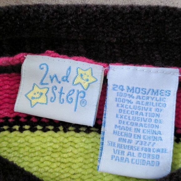 🤩 2nd Step vintage Rainbow velour sweater size 24 months🤩2‎ for $20 - Picture 2 of 5